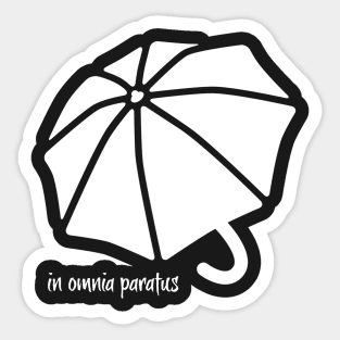 in omnia paratus - life and death brigade Sticker